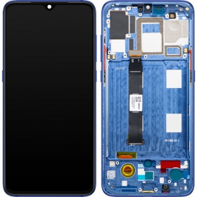 Xiaomi Mi 9 pantalla (azul) (con un marco) (original)