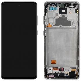Samsung Galaxy A72 pantalla (negro) (con un marco) (original)
