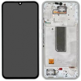 Samsung Galaxy A34 5G pantalla (plata) (con un marco) (original)
