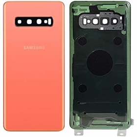 Samsung G973 Galaxy S10 tapa trasera de la batería rosado (Flamingo Pink) (usada grade C, original)