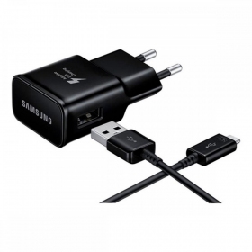 Cargador original Samsung EP-TA200NBE 15W + Type-C cable negro