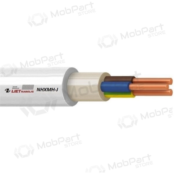 Cable de energía Lietkabelis NHXMH-J 3x1.5 mm² de cobre XLPE CPR Cca monolítico.