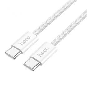 USB cable Hoco X104 60W USB-C to USB-C 2.0m blanco