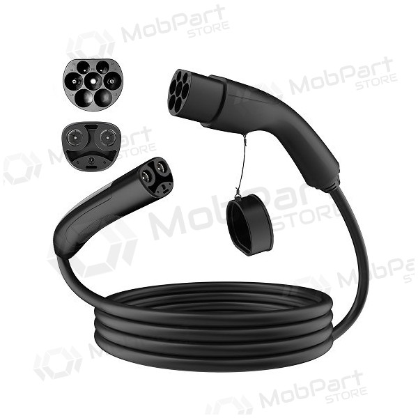 Elektromobilio cable de carga Tesla NACS - Type 2, 32A, 7.2kW, 1-fazė, 5m