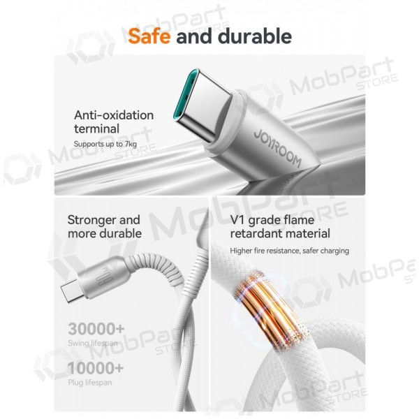 USB cable Joyroom S-A51 USB-C to USB-C 60W 1.2m gris