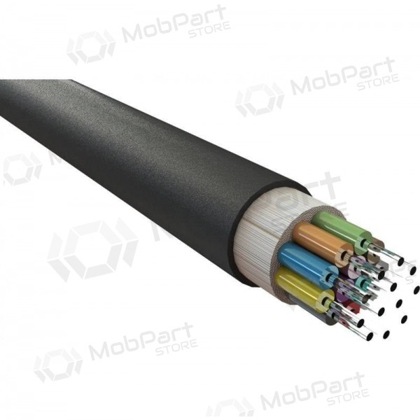 Cable óptico EXCEL 200-157 12 fibras multimodo OM3 50/125 LSZH CPR Cca resistente a los UV 1000 N.