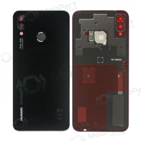 Huawei P20 Lite tapa trasera de la batería negro (Midnight Black) (usada grade C, original)