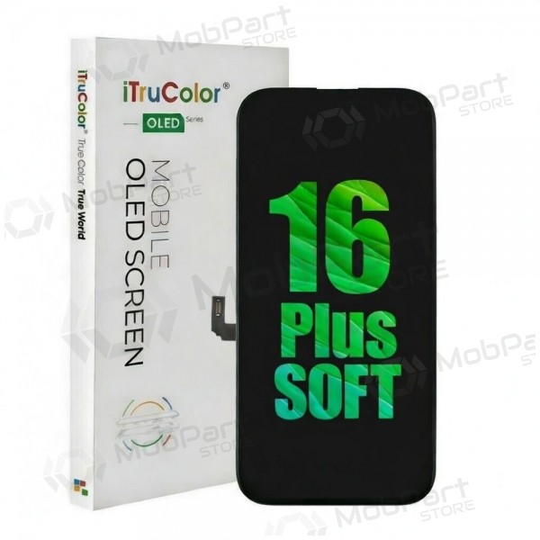 Ekranas para iPhone 16 Plus su lietimui jautriu stikliuku Premium OLED (with Removable IC)