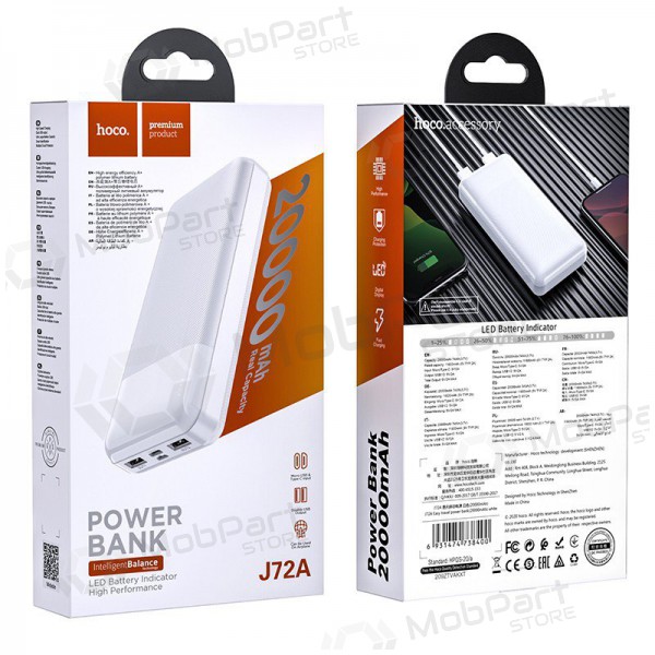 Batería externa Power Bank Hoco J72A 20000mAh Blanco