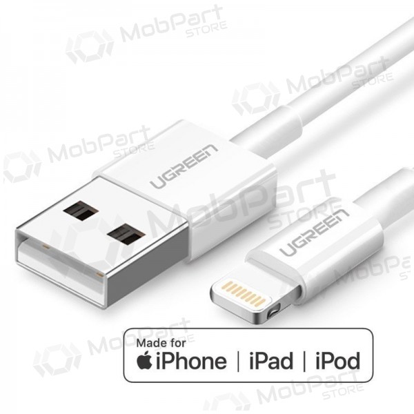 USB cable Ugreen US155 MFi USB to Lightning 2.4A 2.0m blanco