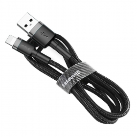 USB cable Baseus Cafule USB-A to Lightning 1.5A 2.0m gris-negro CALKLF-CG1