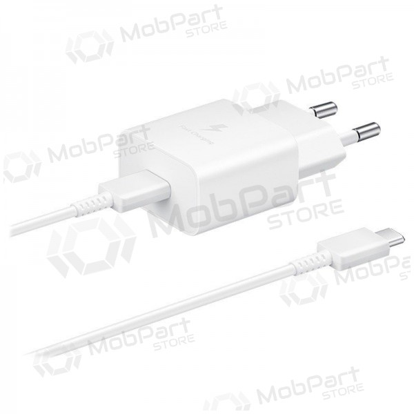 Cargador original Samsung EP-T1510XWEGEU 15W + cable Type-C 1m en el paquete blanco