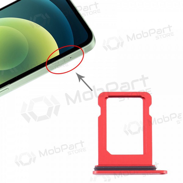 Apple iPhone 12 Titular de la tarjeta SIM (rojo)