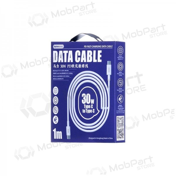 USB cable Remax RC-C021 USB-C to USB-C 30W 2.0m blanco