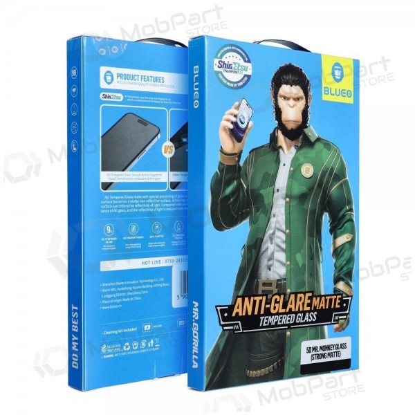 LCD apsauginis stikliukas 5D Mr. Monkey Glass (Strong Matte) Apple iPhone Air negro