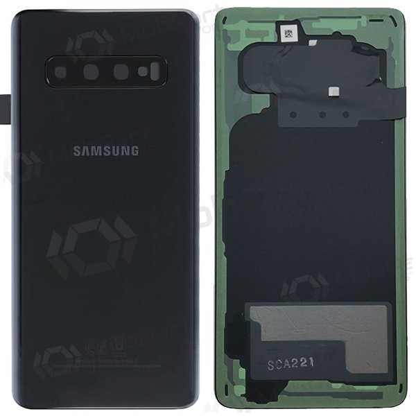 Samsung G973 Galaxy S10 tapa trasera de la batería negro (Prism Black) (usada grade C, original) Samsung G973 Galaxy S10 tapa trasera de la batería negro (Prism Black) (usada grade C, original)