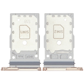 Samsung Galaxy S25, S25+ Dual Titular de la tarjeta SIM (rosado / dorado) (original)