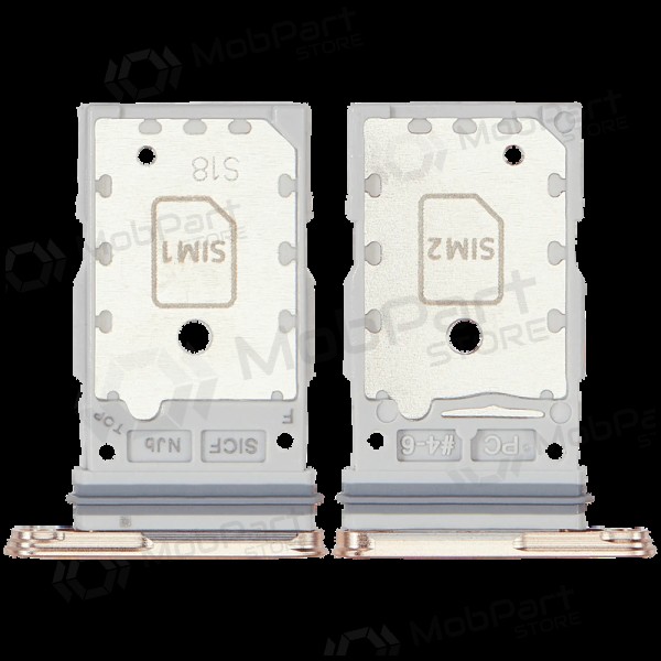 Samsung Galaxy S25, S25+ Dual Titular de la tarjeta SIM (rosado / dorado) (original)