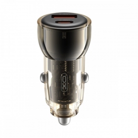 Cargador de coche XO CC60 USB-A/USB-C 60W negro