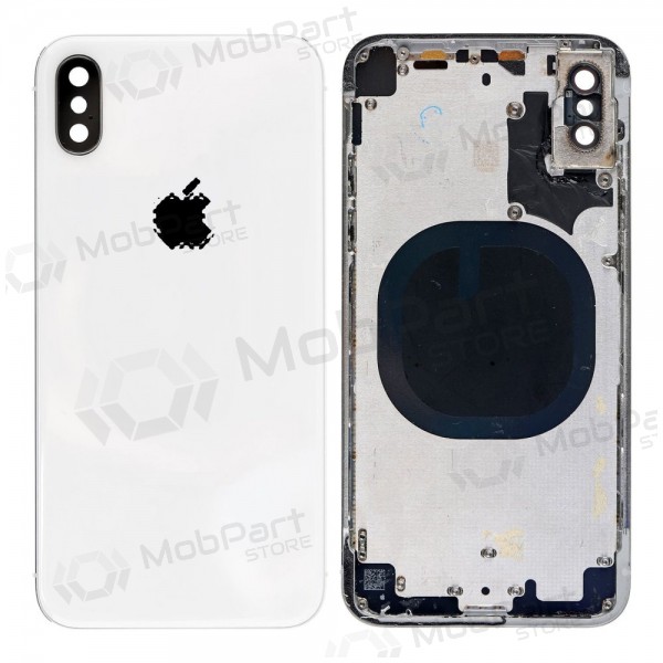 Apple iPhone X tapa trasera de la batería (plata) (usada grade B, original) Apple iPhone X tapa trasera de la batería (plata) (usada grade B, original)