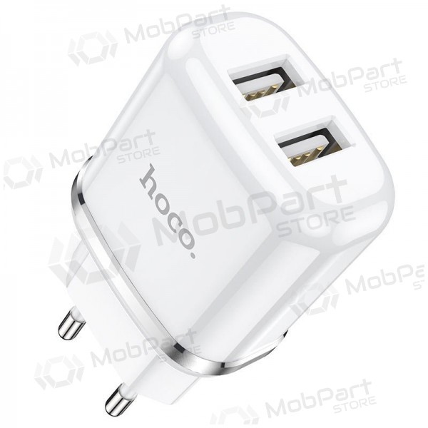 Cargador Hoco N4 con 2 puertos USB (2.4A) (blanco)
