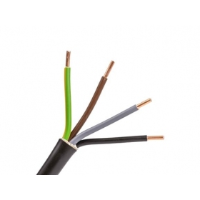 Cable de potencia Lietkabelis CYKY 4x6 mm² de cobre PVC 450/750V monolítico.
