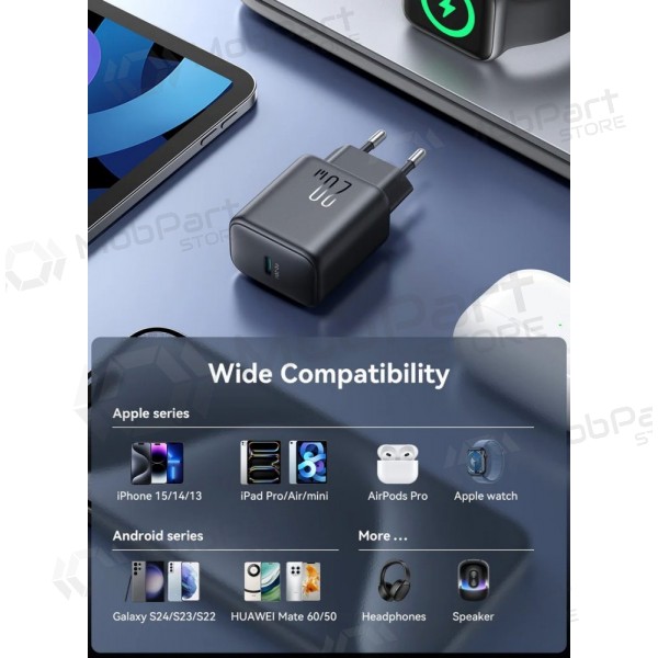Cargador Joyroom JR-TCF20 USB-C PD20W + USB-C to USB-C cable 1.0m blanco