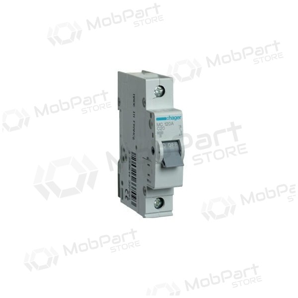 Automatinis jungiklis Hager MC120 (20A, 1P, 230V, 6kA)