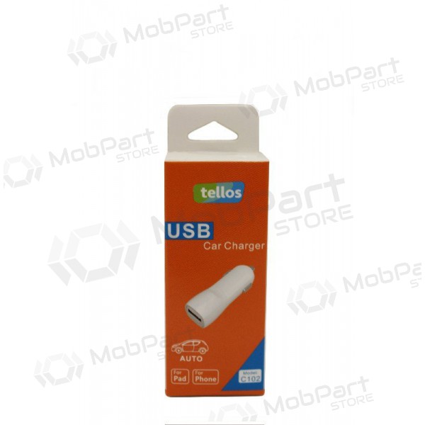 Cargador de coche Tellos C102 USB 1A (blanco)