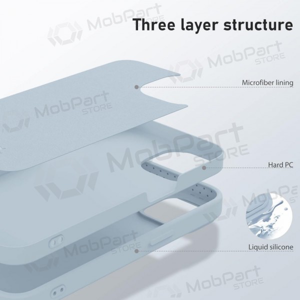 Apple iPhone 15 Pro Max funda „Nillkin Silicone“ (gris)