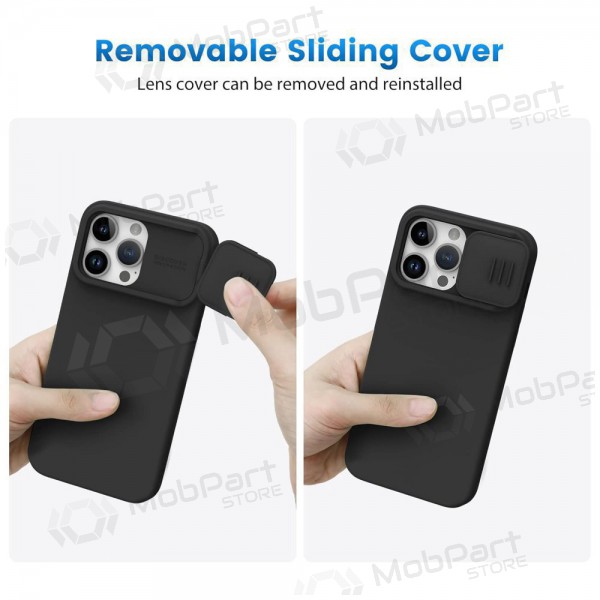 Apple iPhone 15 Plus funda „Nillkin Silicone“ (negro)