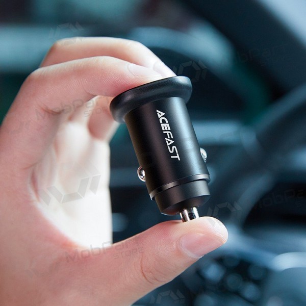 Cargador automobilinis Acefast B1 Mini 38W USB-C+USB-A negro