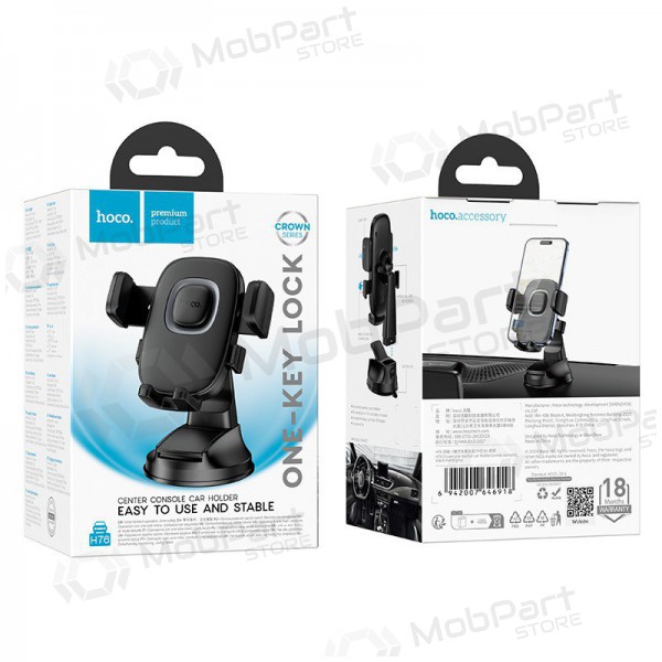 Soporte para teléfono de coche Hoco H76 (dashboard) negro