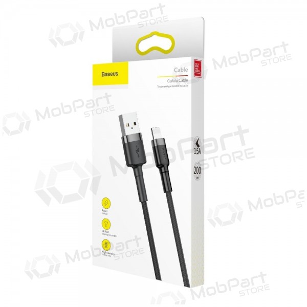 USB cable Baseus Cafule USB-A to Lightning 1.5A 2.0m gris-negro CALKLF-CG1