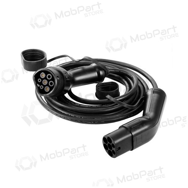 Elektromobilio cable de carga Type 2 - Type 2, 32A, 7.2kW, 1-fazė, 5m