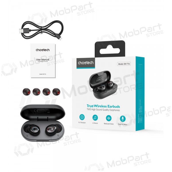 Inalámbricas ausinės Choetech BH-T16 Hi-Fi Bean TWS