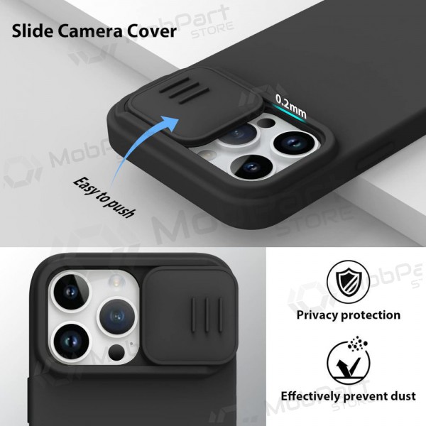 Apple iPhone 15 Plus funda „Nillkin Silicone“ (negro)