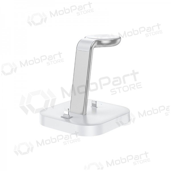 Cargador inalámbrica Hoco CW43 Graceful 3-in-1 blanco