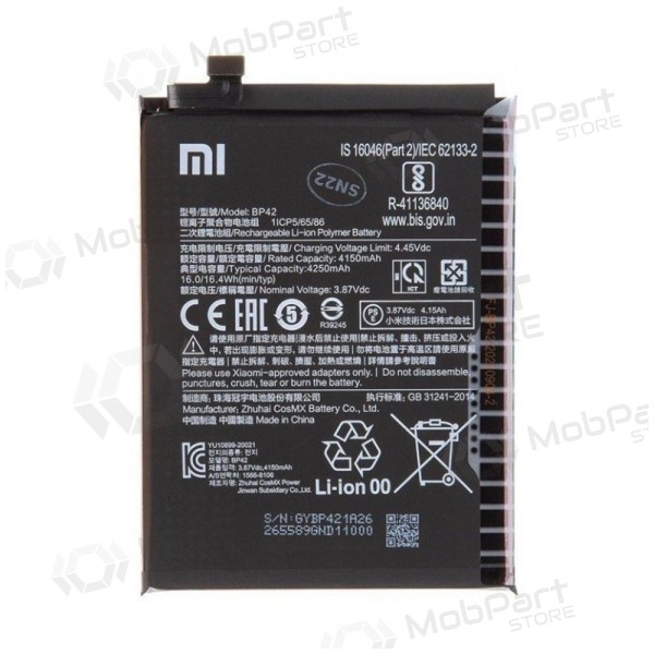 Xiaomi Mi 11 Lite 4G / Mi 11 Lite 5G / 11 Lite 5G NE bateria, akumuliatorius (original) Xiaomi Mi 11 Lite 4G / Mi 11 Lite 5G / 11 Lite 5G NE bateria, akumuliatorius (original)