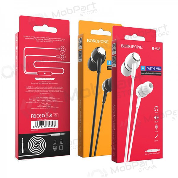 Manos libres Borofone BM36 3,5mm (Blanco)