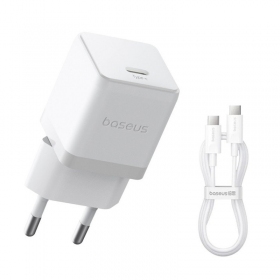 Cargador Baseus Palm 20W USB-C + USB-C to USB-C cable 1.0m blanco P10111602213-01