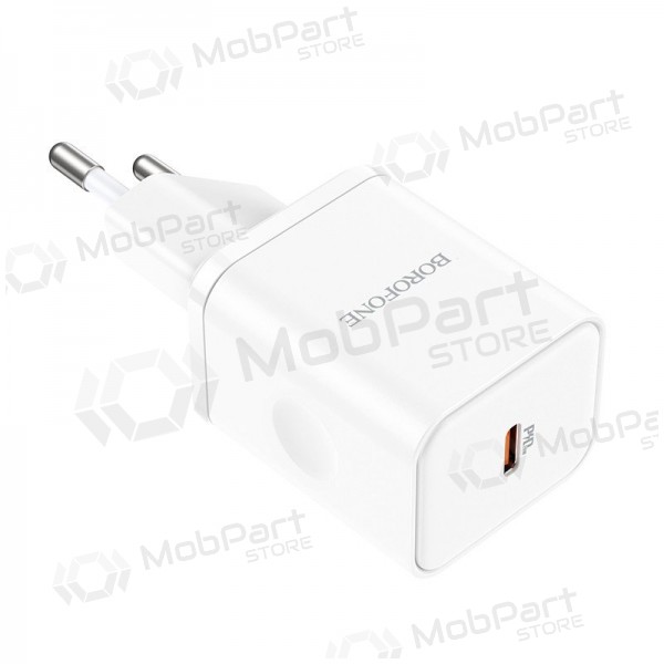 Cargador buitinis Borofone BN6 Type-C PD+QC3.0 20W, blanco