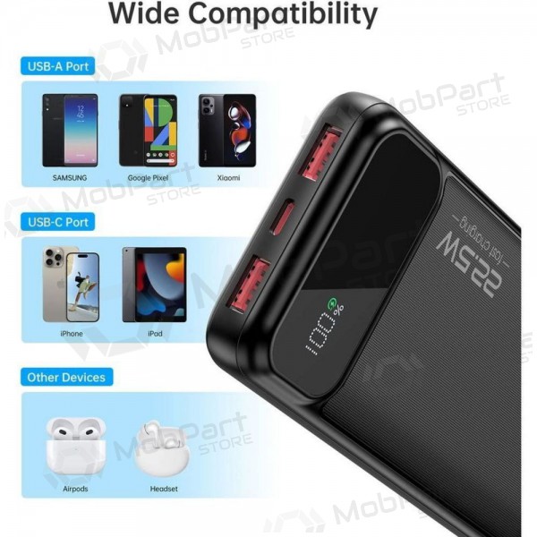 Batería externa Power Bank Choetech B728 22.5W 10000mAh negro