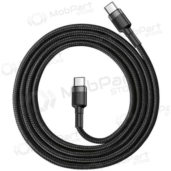 Cable Baseus Cafule PD Type-C - Type-C 3.0A 60W (gris-negro) 1.0m CATKLF-GG1
