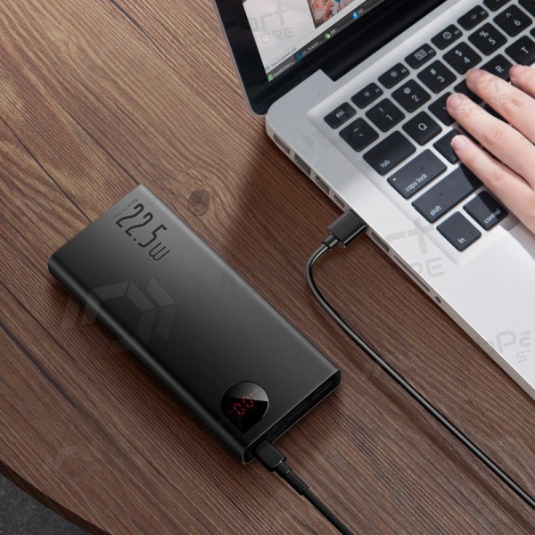 Batería externa Power Bank Baseus Adaman 22.5W 20000mAh + Type-C 0.3m negro PPAD070101