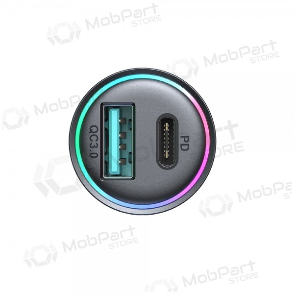 Cargador automobilinis Joyroom JR-CCN04 USB-C/USB-A 60W negro