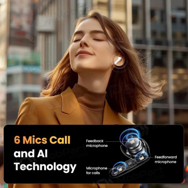 Inalámbricas ausinės Ugreen HiTune H6 Pro Active Noise-Cancelling Earbuds (35873)