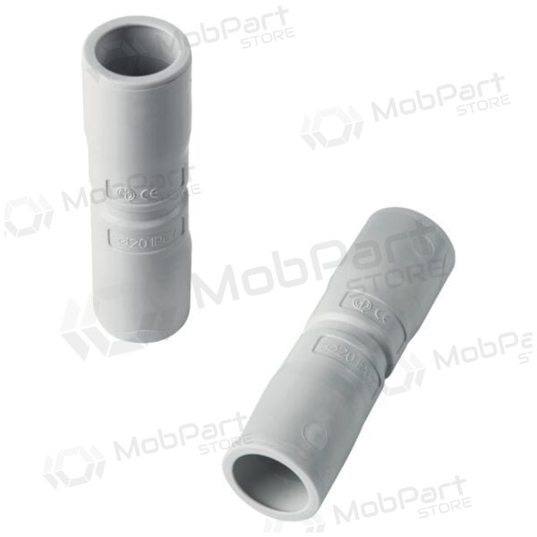 Tiesus sujungimas Elettrocanali EC74020 (D20, gris (RAL7035), su išplatintu galu, behalogenis)