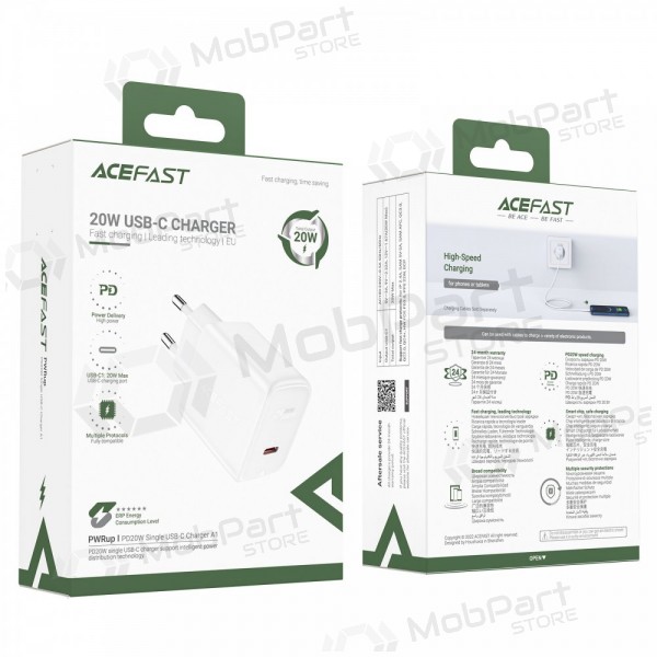 Cargador buitinis Acefast A1 PD20W USB-C negro