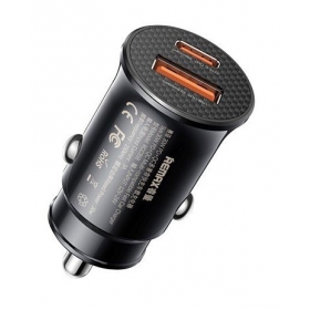 Cargador de coche Remax RCC358 30W USB-C/USB-A negro
